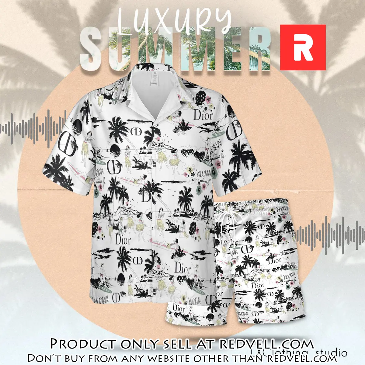 Dior luxury summer hawaiian shorts set lhss1016 rv4056295
